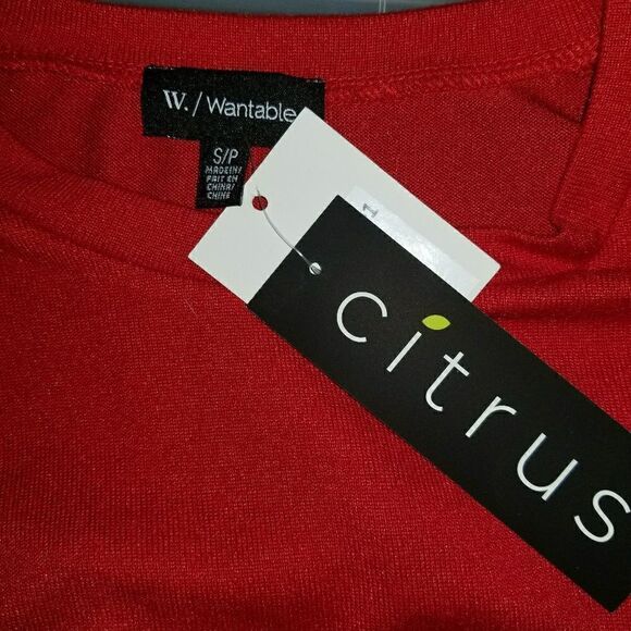 Citrus | Red Lace Hem Sweater - Picture 6 of 9